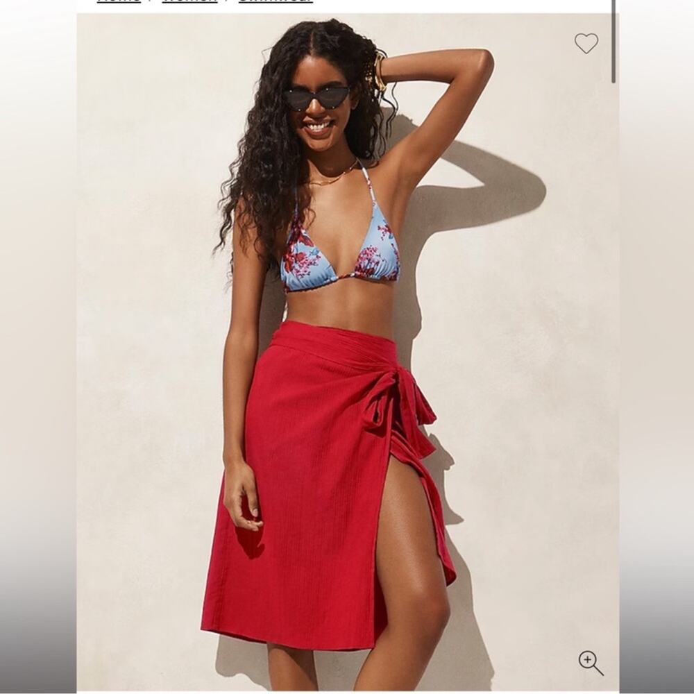 J.Crew Airy gauze side-tie sarong